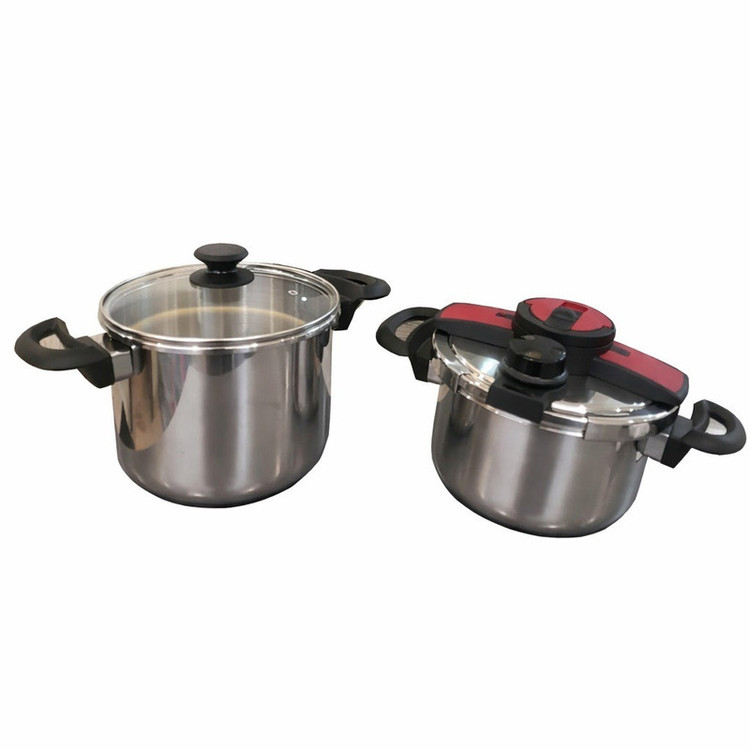 زودپز دوقلو آ ای سی مدل AEC.7050 گنجایش ۵ و ۷ لیتر مجموعه دو عددی